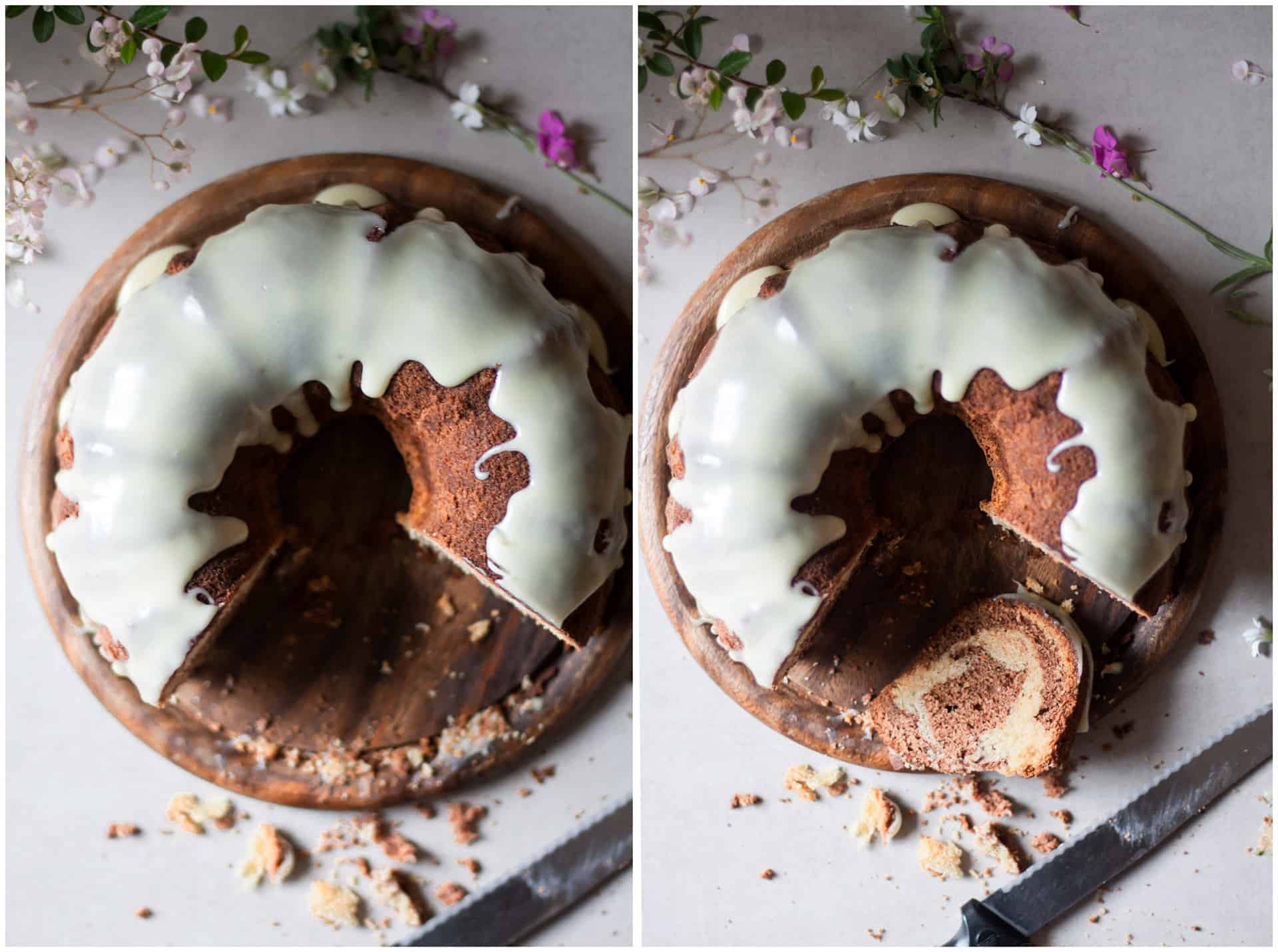 Low FODMAP Gluten-Free Marble Bundt Cake. This cake is flavorful, moist and perfectly sweetened. Every bite melts in the mouth.