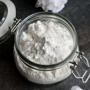gluten-free flour in a jar
