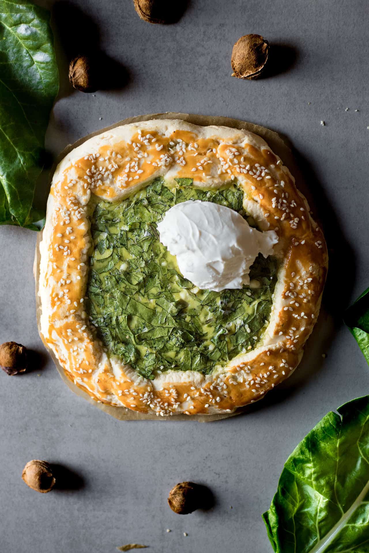 This Gluten-Free Galette With Chard and Feta is low FODMAP, healthy, flavorful, delicious with a super flaky texture. Plus super simple and easy to make!
