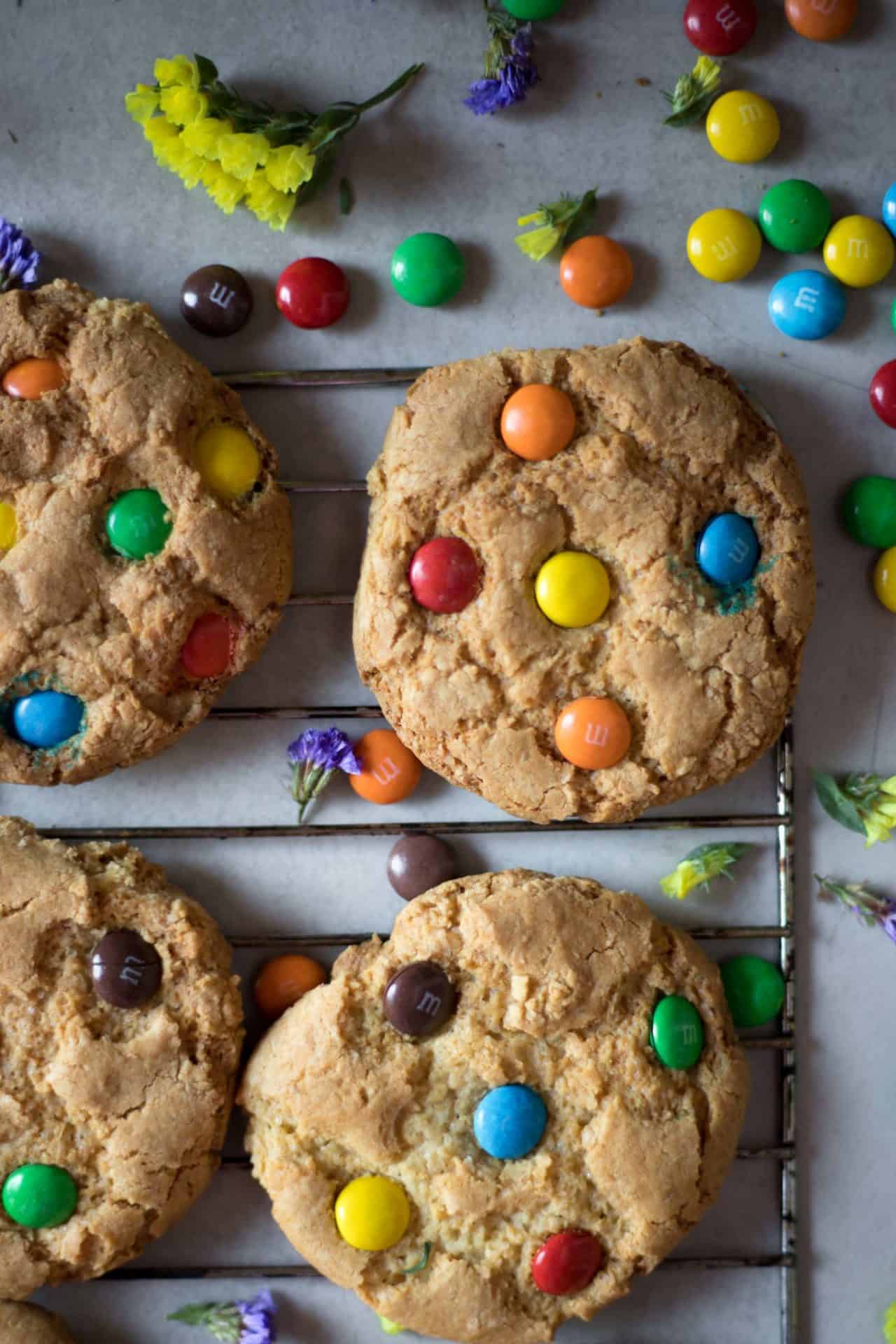 These Gluten-Free M&M Cookies perfectly sweetened, super chewy, tender on the inside and slightly crispy on the outside.Plus easy to make and so delicious!