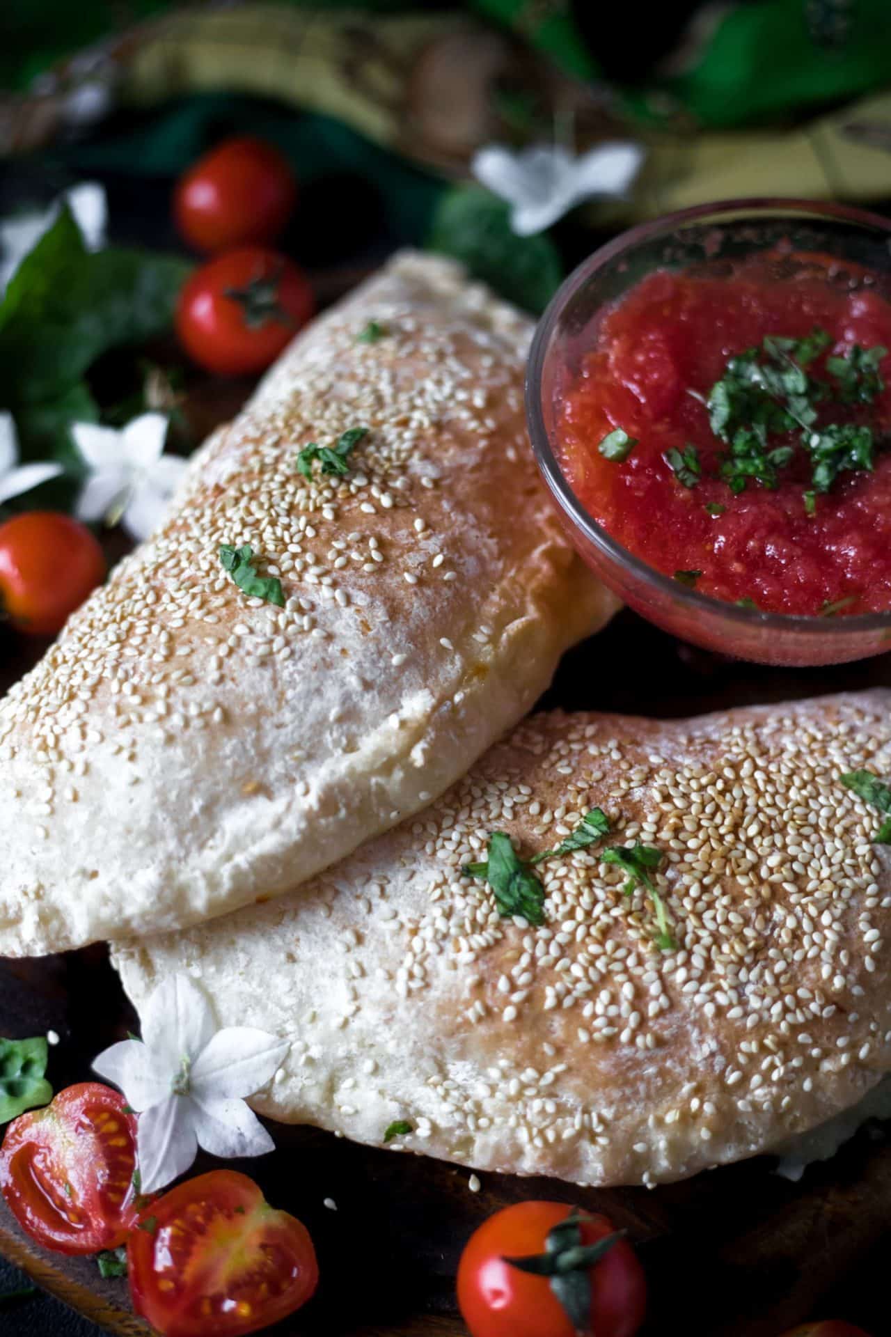 This Gluten-Free Calzone is low FODMAP and easy to digest. It is super flavorful and has a perfect texture crispy on the outside and chewy on the inside.