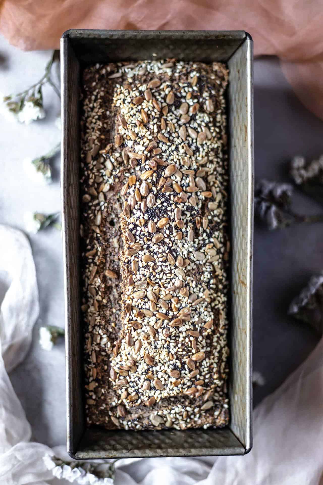 This gluten-free superfood bread is rich, wholesome, nutty, flavorful with a wonderfully soft texture. It's perfect for breakfast or mid-day snack.