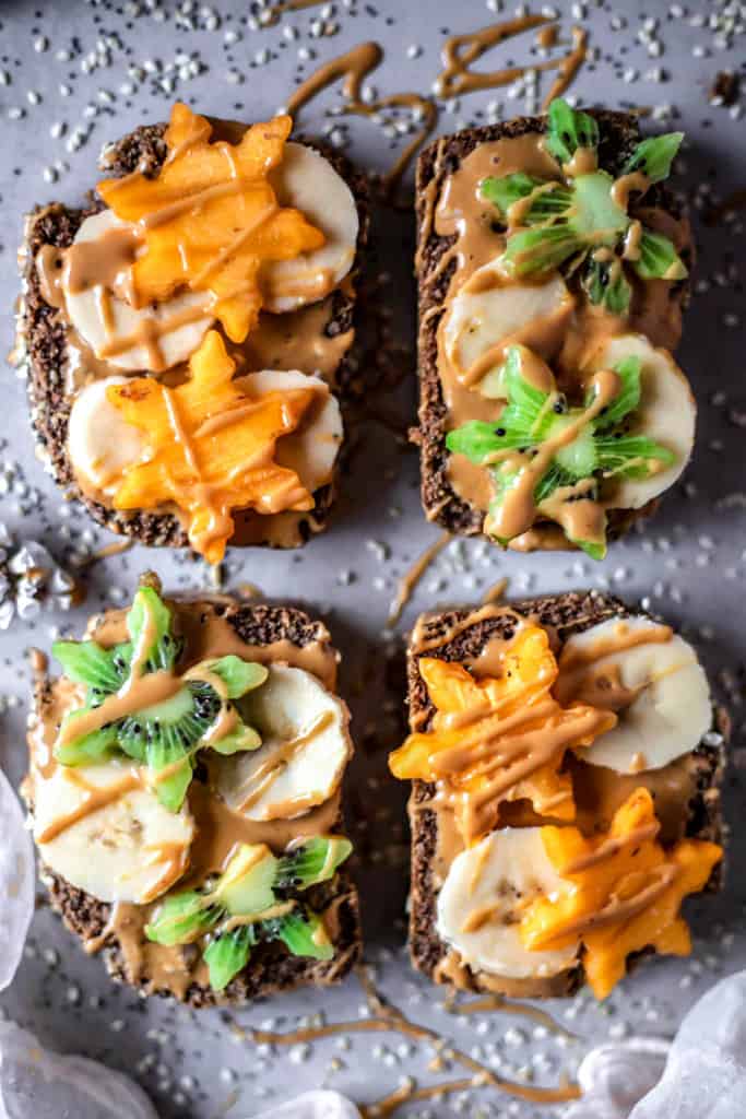 Gluten free peanut butter toasts