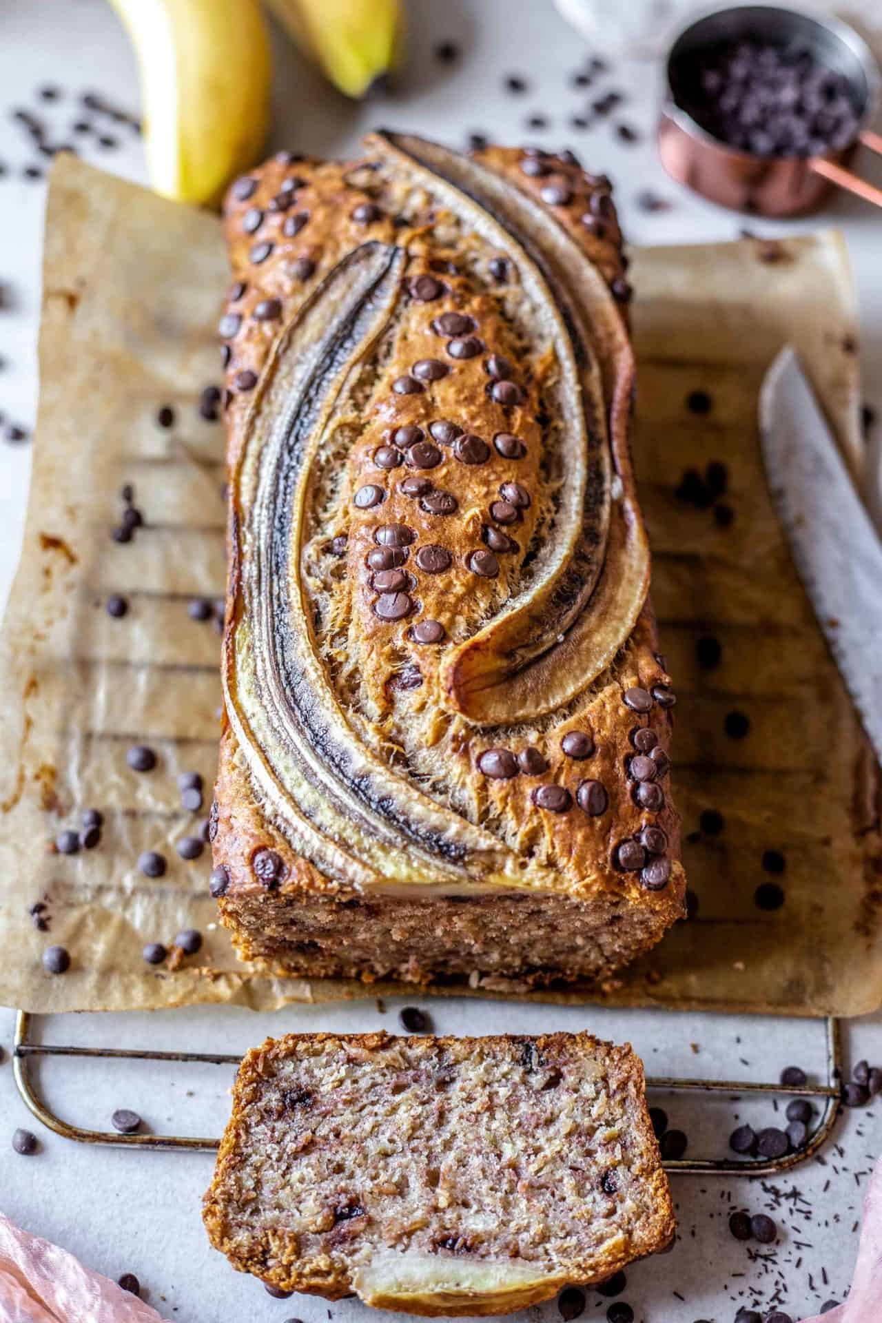 This Low FODMAP Banana Bread is perfectly sweetened, moist hearty, loaded with banana flavor, satisfying and beyond delicious