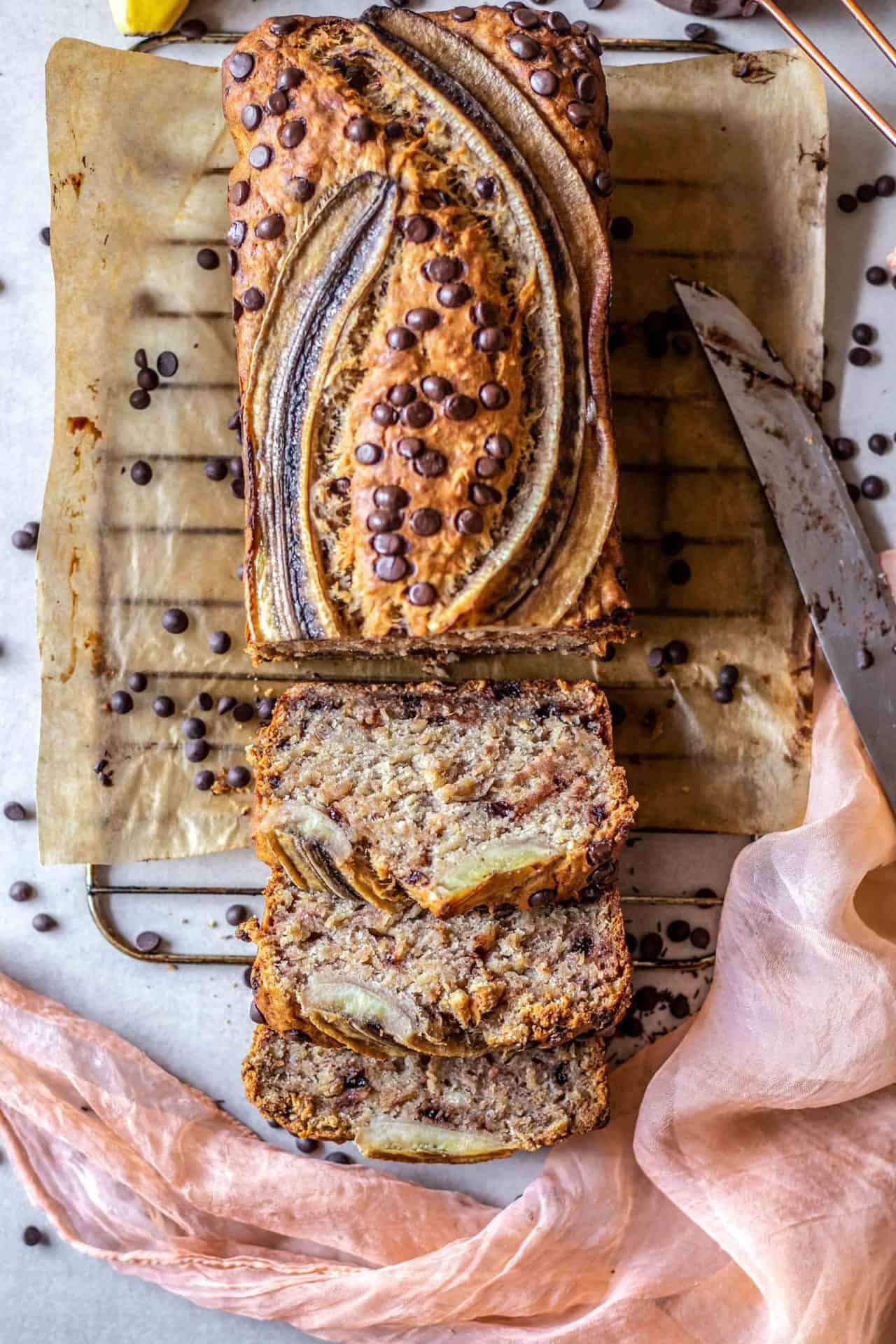 This Low FODMAP Banana Bread is perfectly sweetened, moist hearty, loaded with banana flavor, satisfying and beyond delicious