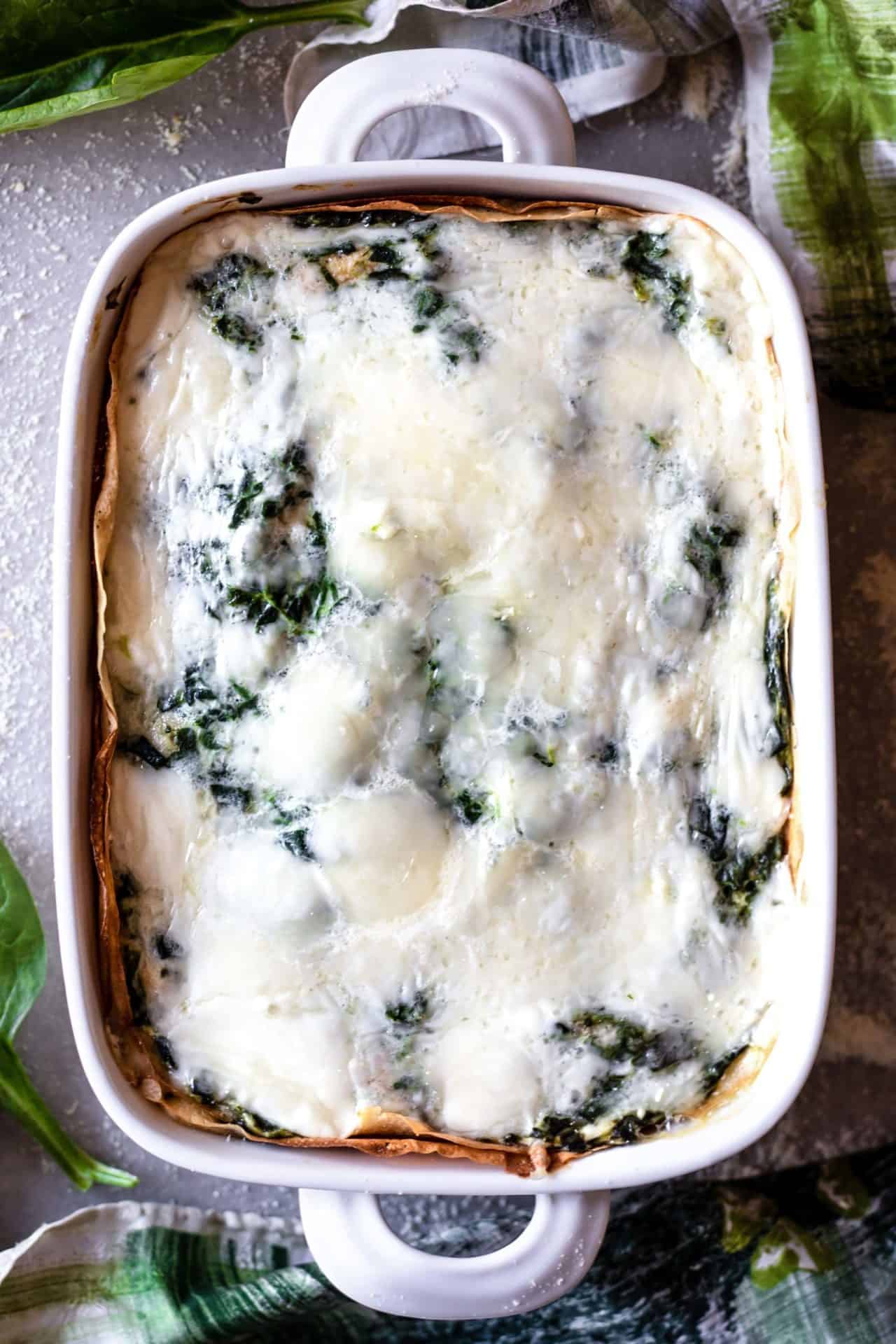 This Crepes Lasagna with Spinach & Ricotta Cheese  is so flavorful, cheesy, spinach infused, super creamy, healthy, very simple to make and beyond delicious! Plus it is completely gluten-free and Low FODMAP.