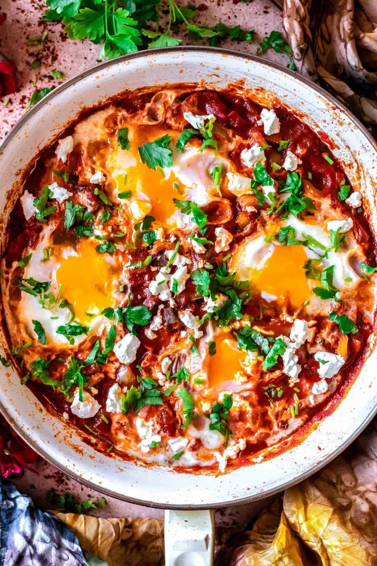 This Low FODMAP Shakshuka is perfectly spiced, flavorful, easy to digest, filling, very easy to make, and incredibly delicious!  