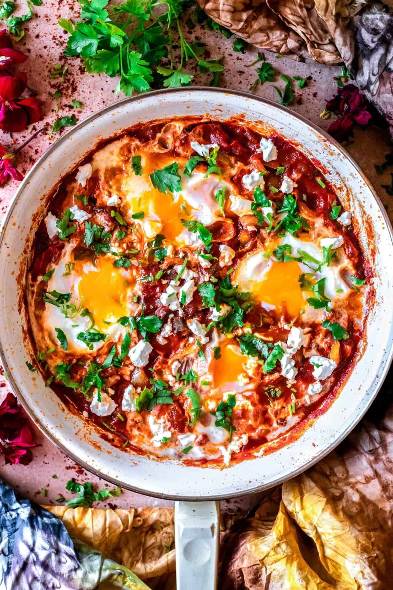 This Low FODMAP Shakshuka is perfectly spiced, flavorful, easy to digest, filling, very easy to make, and incredibly delicious!  