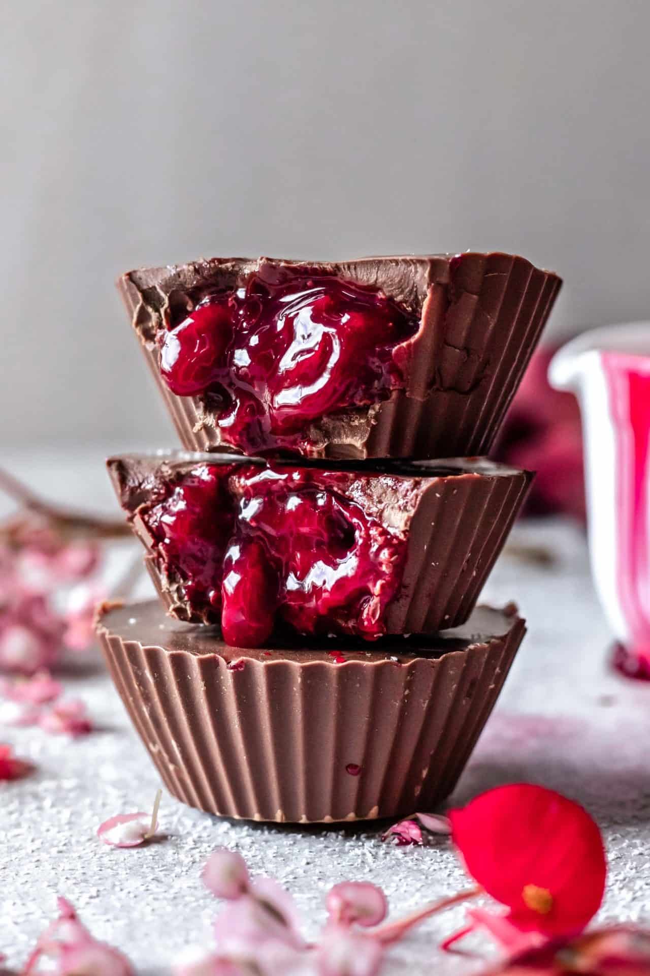 These cups are very chocolaty, perfectly sweetened, cherry-infused, and incredibly delicious! Plus they are low FODMAP and dairy-free!