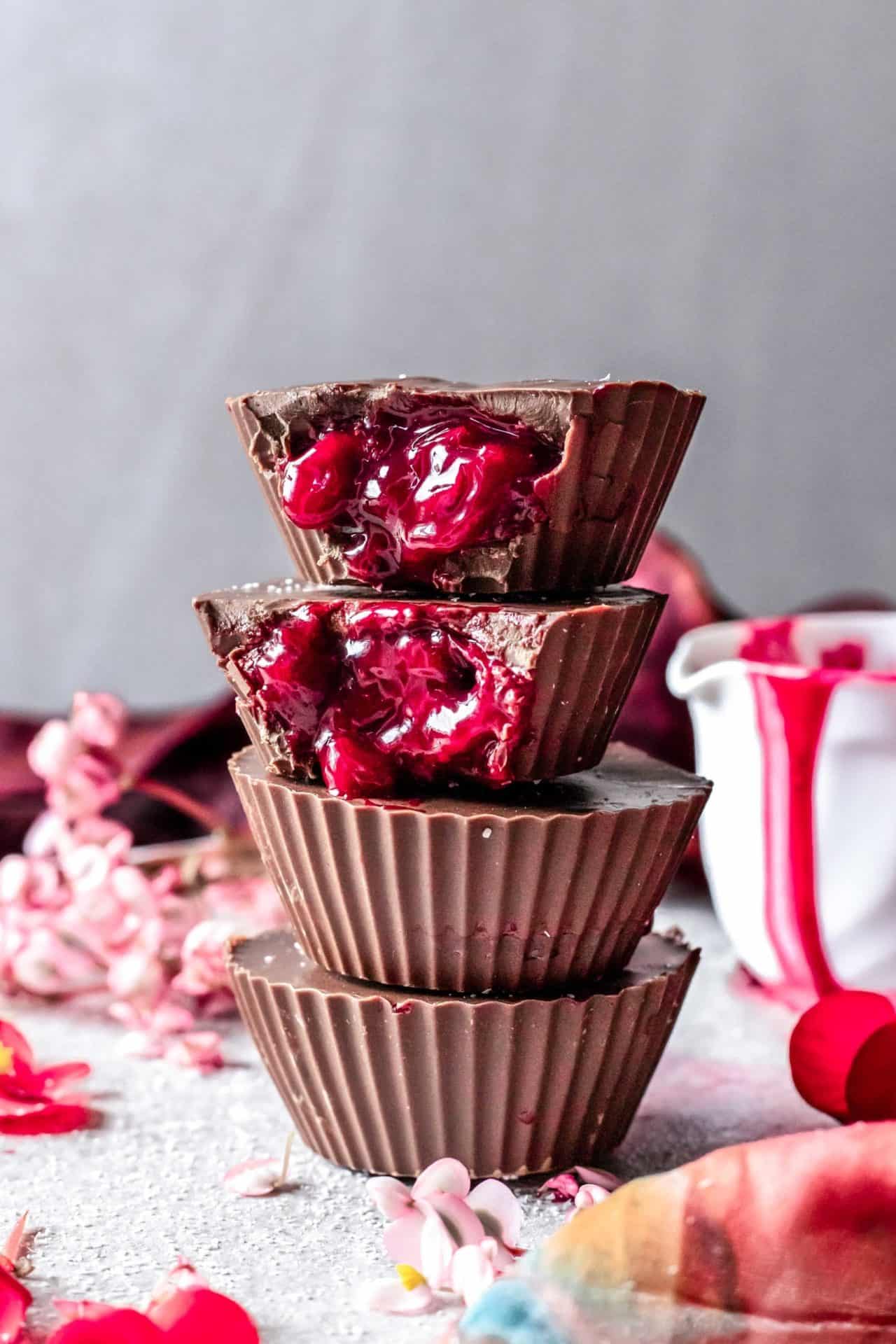 These cups are very chocolaty, perfectly sweetened, cherry-infused, and incredibly delicious! Plus they are low FODMAP and dairy-free!