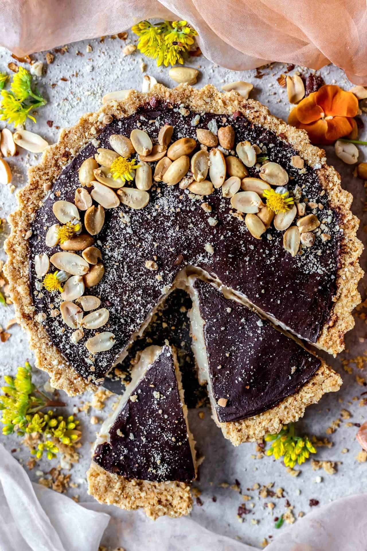 This No-Bake Peanut Butter Cheesecake Tart is super creamy, perfectly sweetened, rich, flavorful and so delicious! Plus it is low FODMAP and gluten-free.
