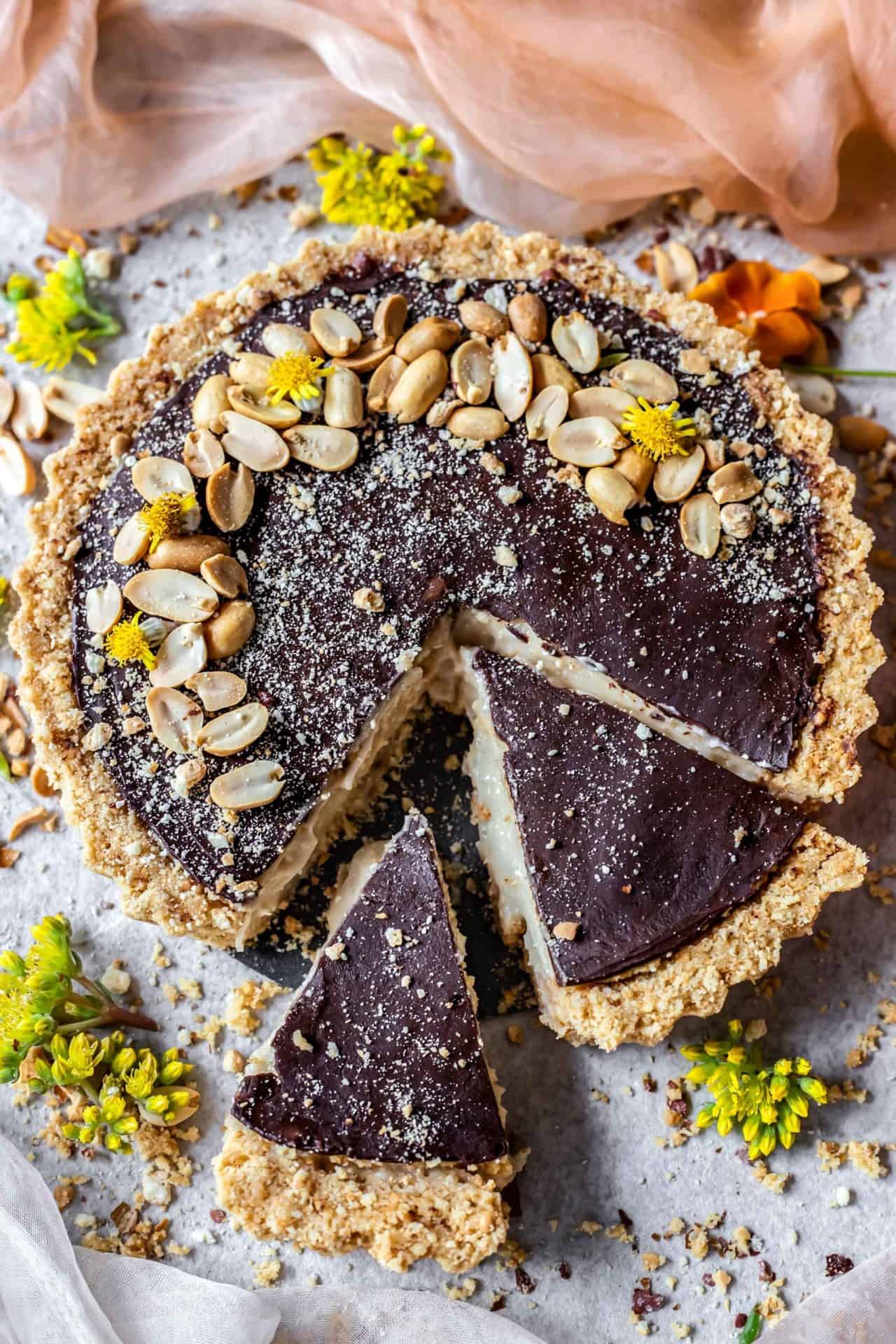 This No-Bake Peanut Butter Cheesecake Tart is super creamy, perfectly sweetened, rich, flavorful and so delicious! Plus it is low FODMAP and gluten-free.