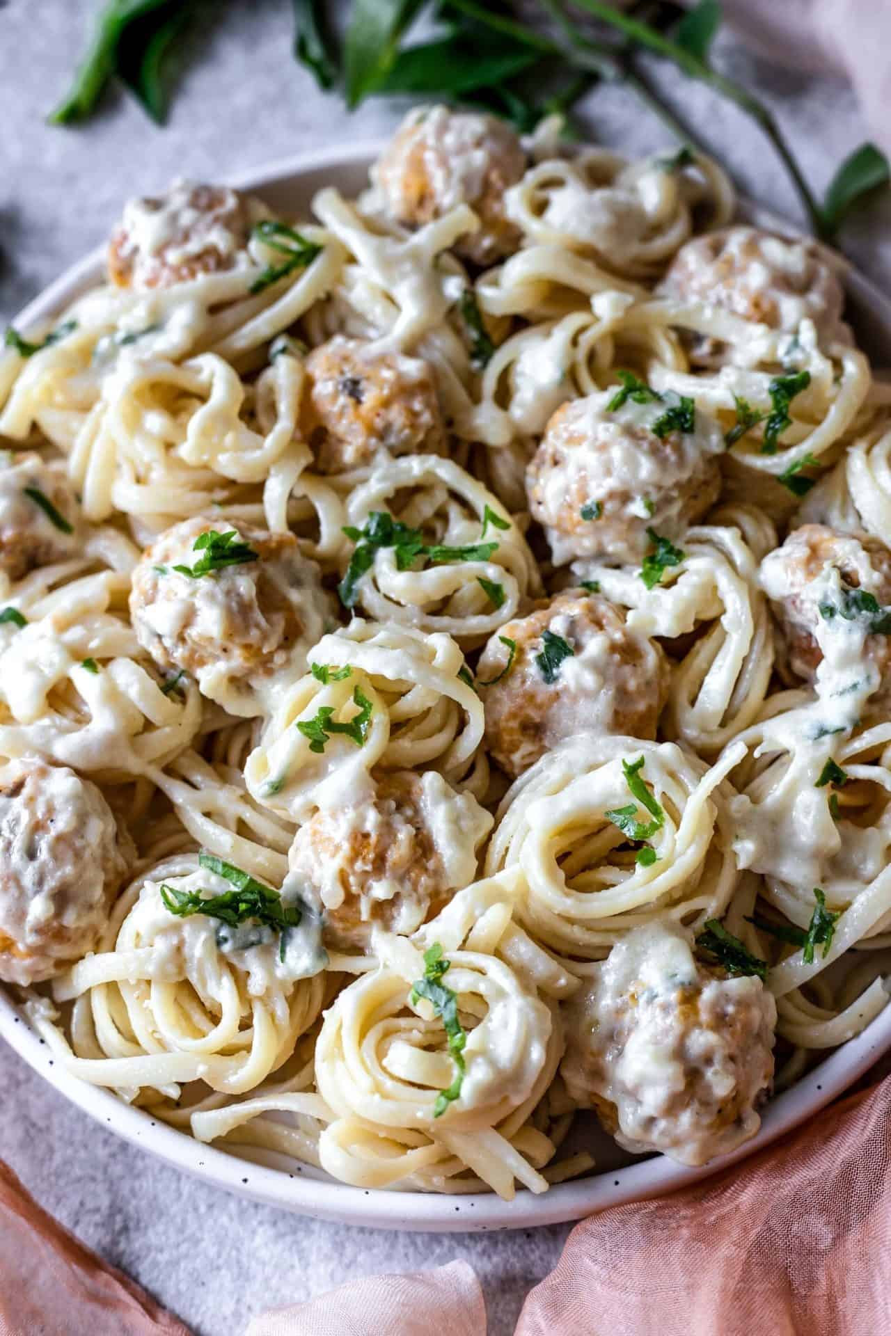 These Vegetarian Swedish Meatballs are low FODMAP, savory, flavorful, luscious, healthy, tossed in creamy gravy and so delicious. 