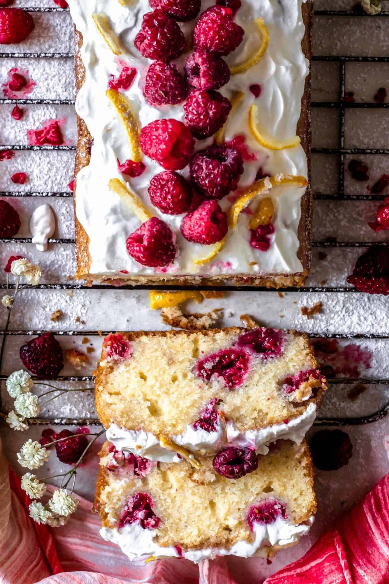 Gluten-Free Lemon and Raspberry Loaf Cake