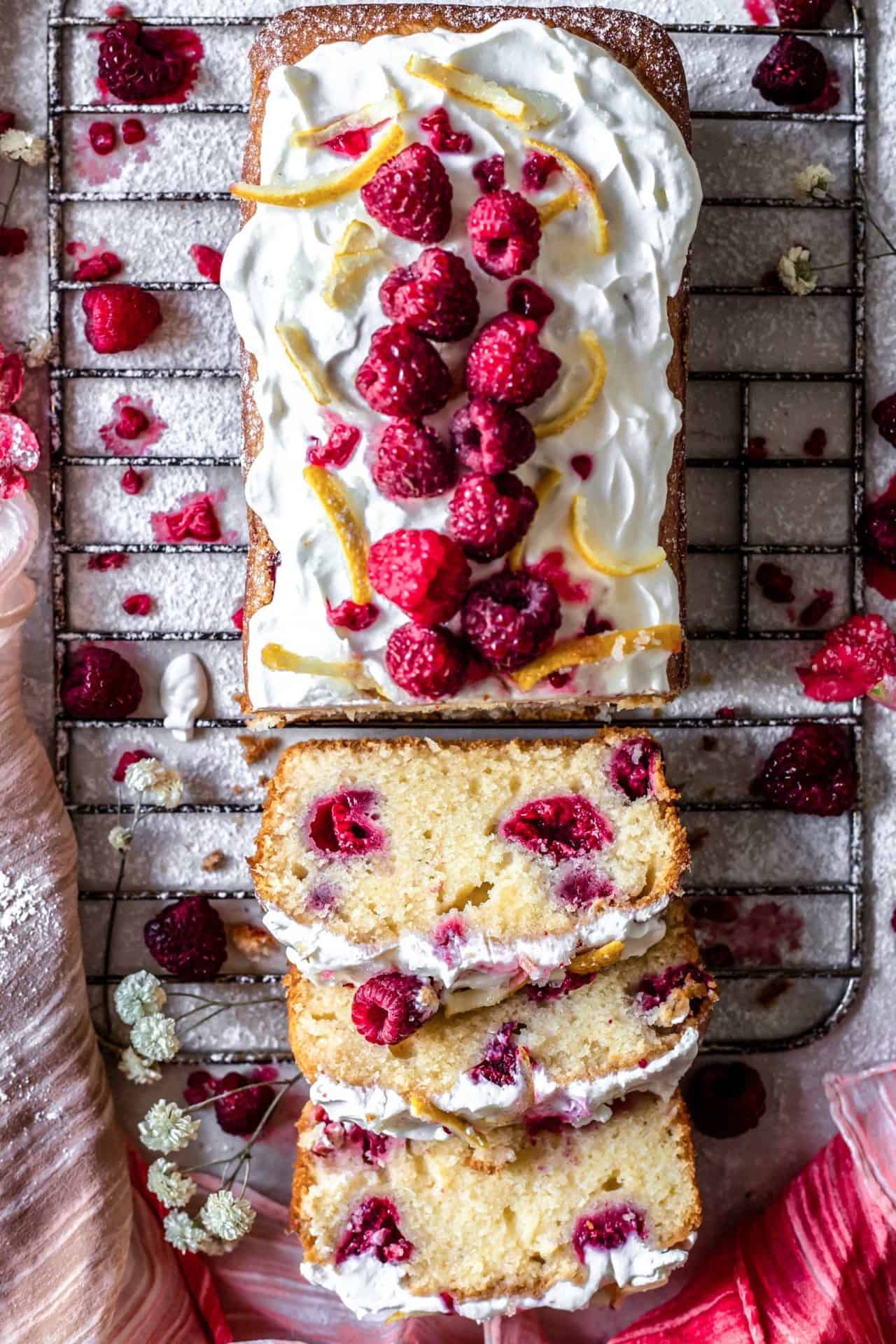 This Gluten-Free Lemon and Raspberry Loaf Cake is light, fluffy, perfectly sweetened, lemony, flavorful and so delicious!