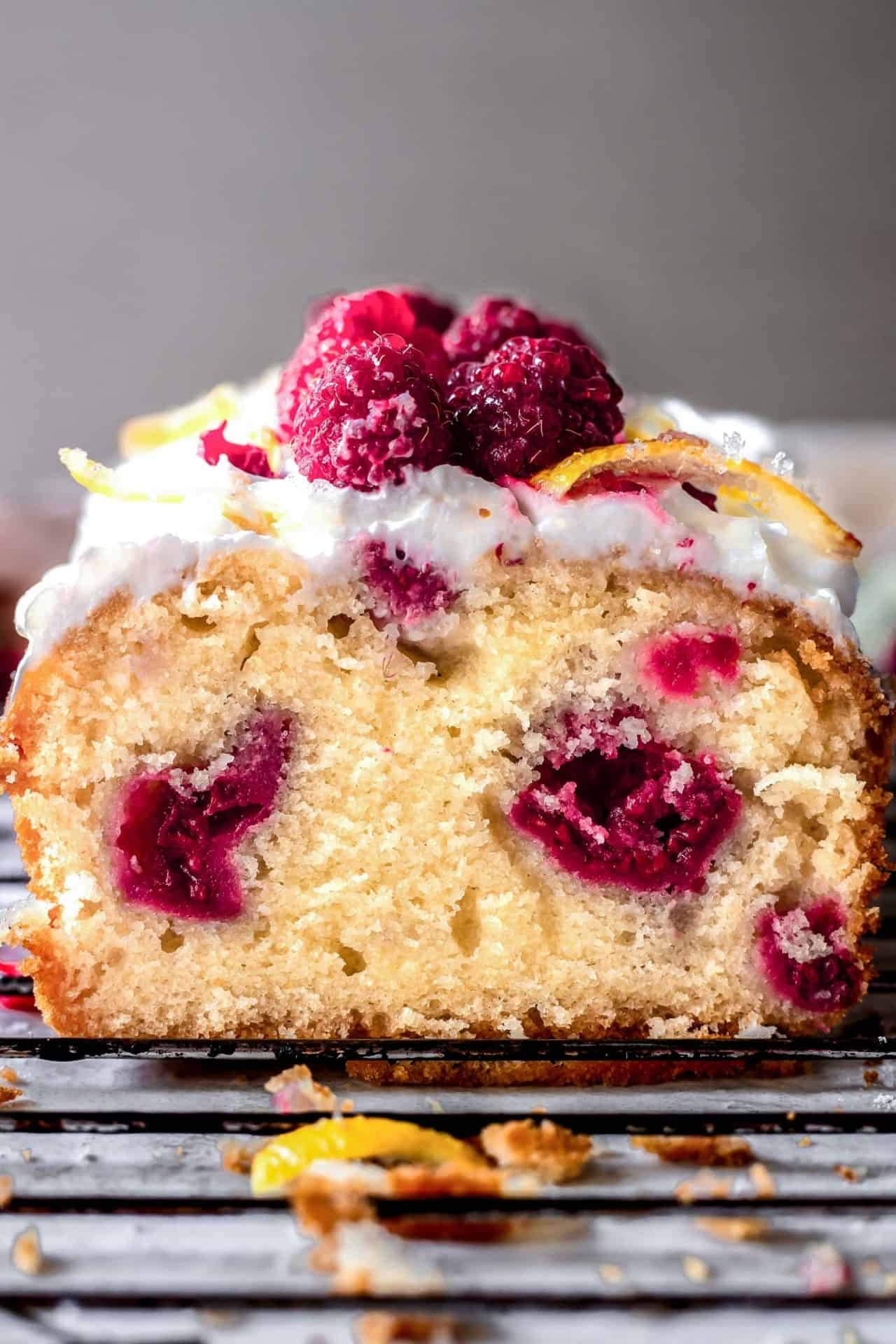 This Gluten-Free Lemon and Raspberry Loaf Cake is light, fluffy, perfectly sweetened, lemony, flavorful and so delicious!