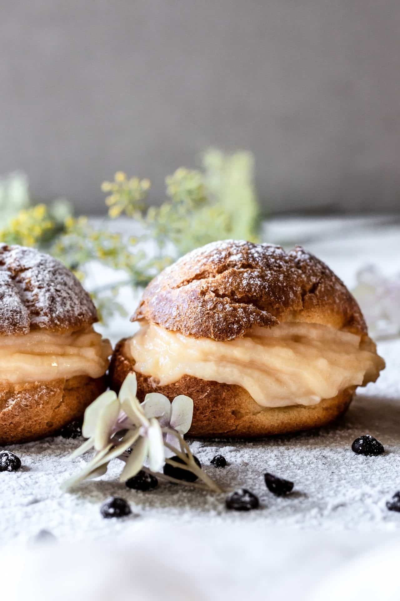 These Gluten Free Profiteroles are crispy, light, perfectly sweetened, bursting with creamy pastry cream and so delicious!