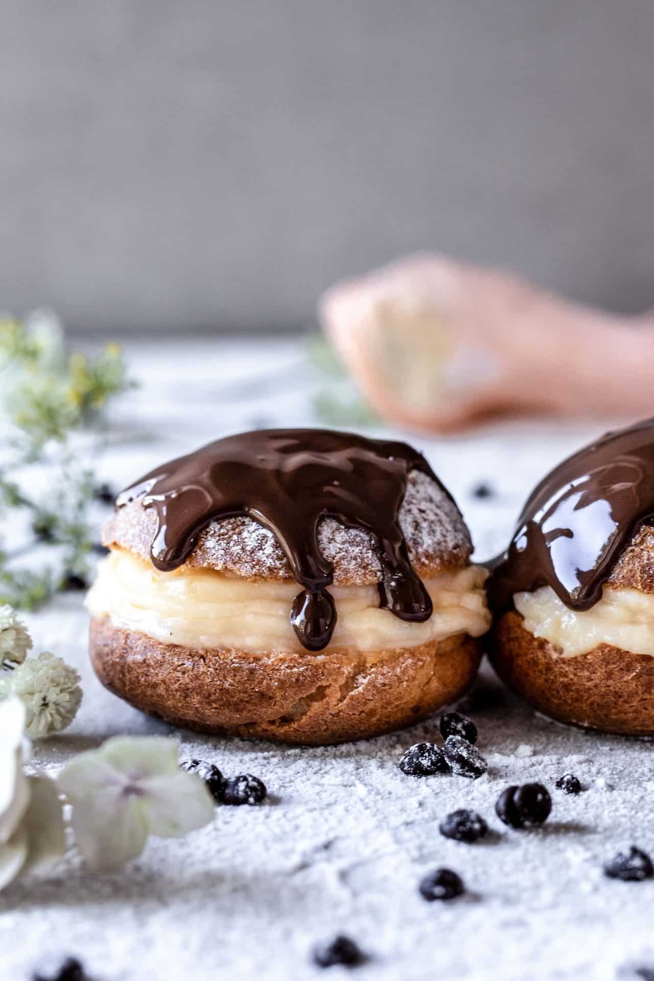 These Gluten Free Profiteroles are crispy, light, perfectly sweetened, bursting with creamy pastry cream and so delicious!