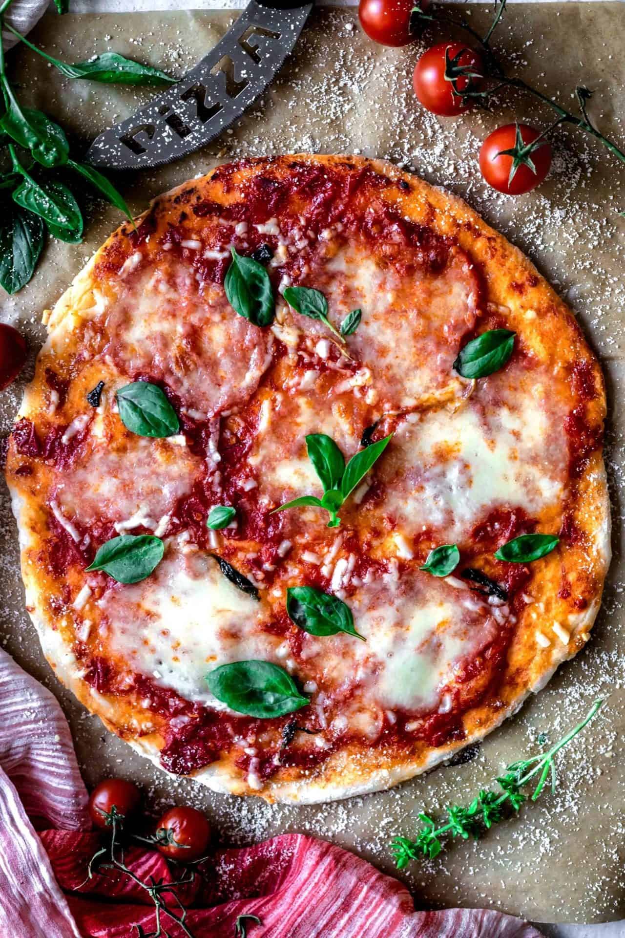 This Gluten-Free Pizza Crust is thin, perfectly crisp on the edges and tender in the center, requires only 7 ingredients and it is so delicious!