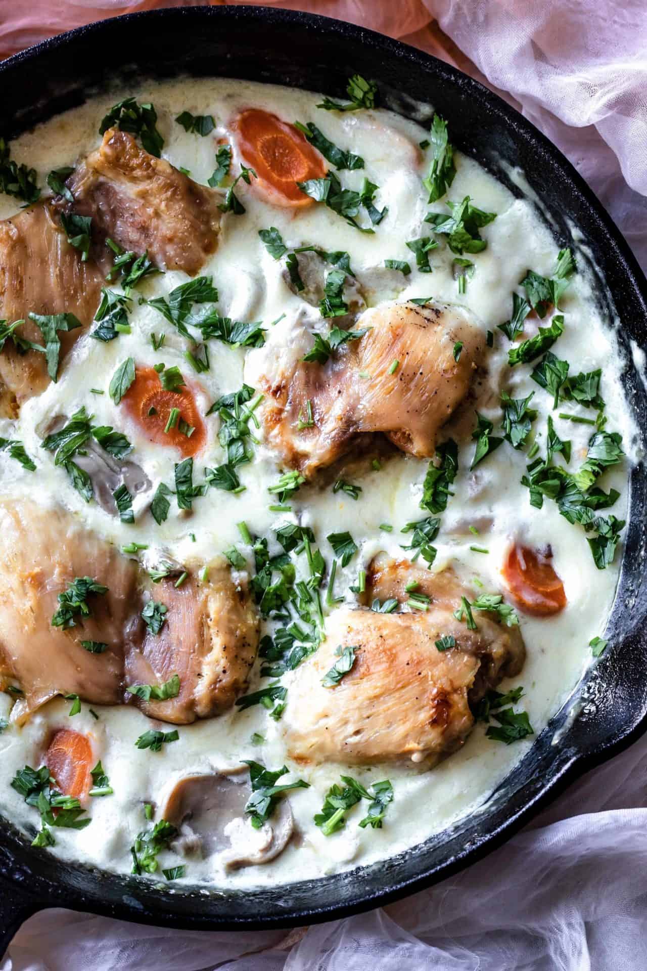 This Chicken Fricassee is super creamy, savory, filling, very flavorful, comforting, and beyond delicious!
