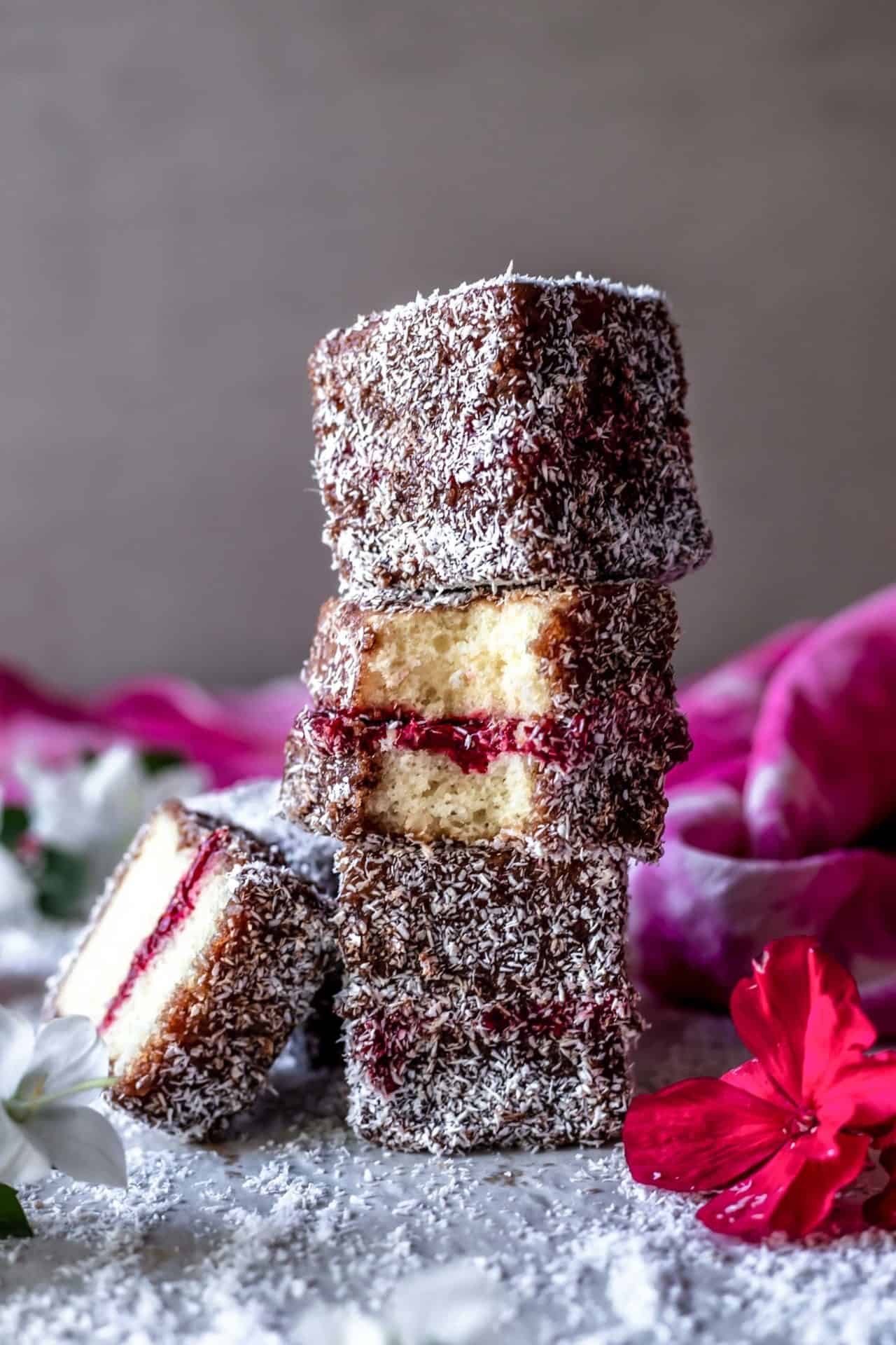 These Gluten-Free Lamingtons are spongy, soft, buttery, jam-infused, flavorful, perfectly sweetened and so delicious!