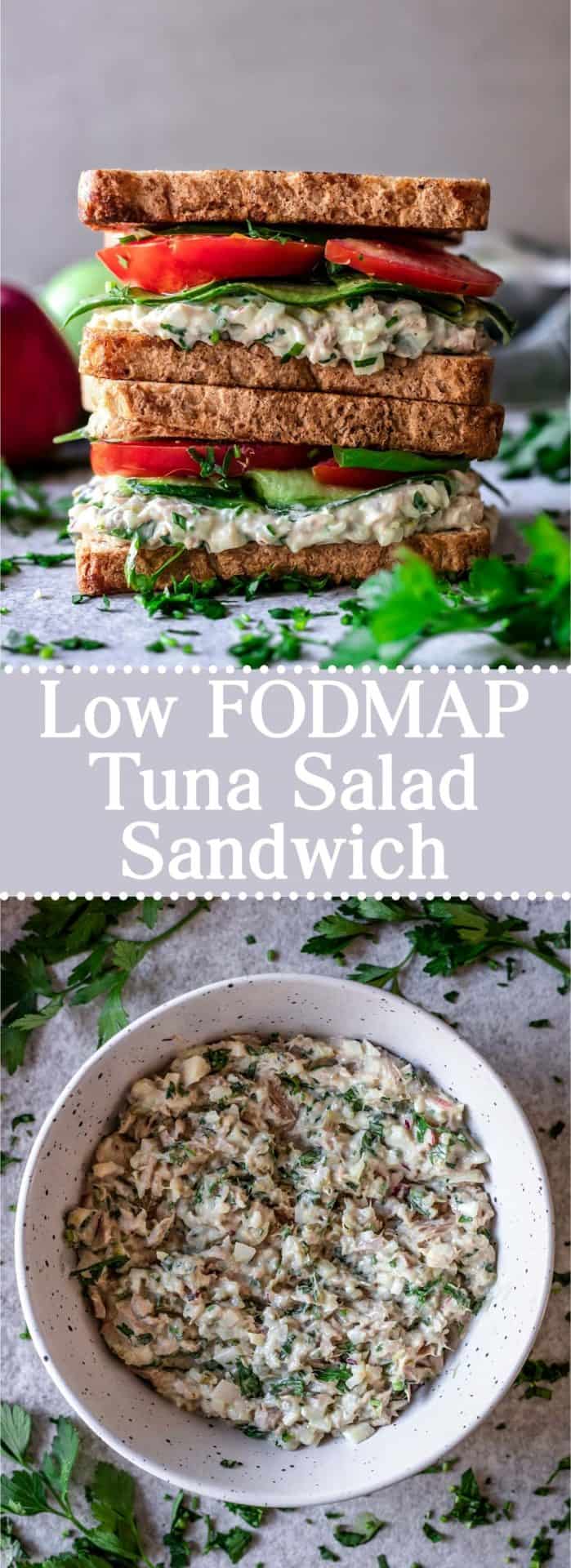 This Low FODMAP Tuna Salad Sandwich is flavorful, savory, filling, simple to make, customizable, seriously satisfying and so delicious!