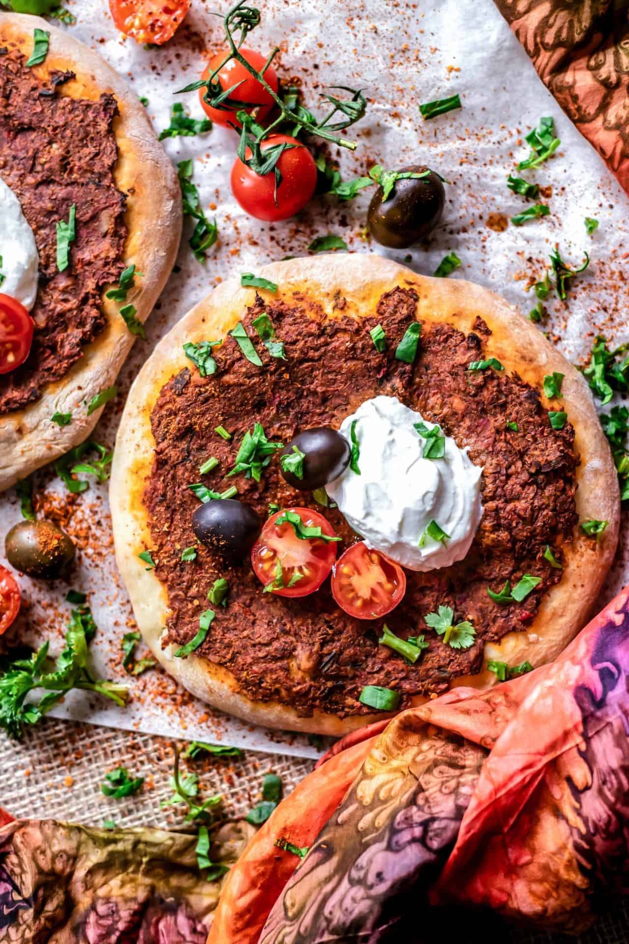 This Vegan Turkish Pizza is versatile, wholesome, healthy, bursting with flavour, simple to make and just so good! The recipe is vegan, low FODMAP and gluten-free!