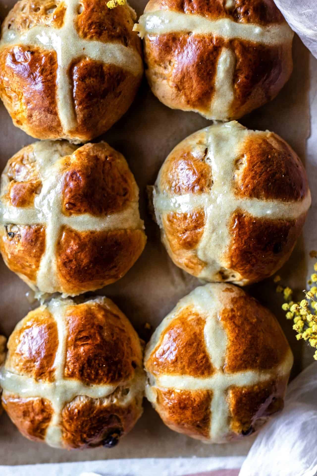 These Gluten-Free Hot Cross Buns are FODMAP friendly, very simple to make, pillowy soft, perfectly spiced, and just as delicious as the regular buns.
