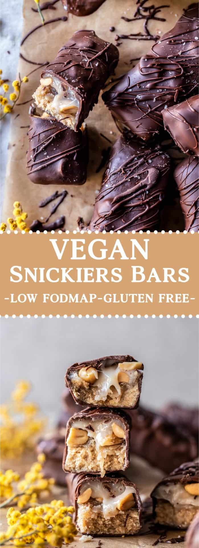 These Vegan Snickers are a healthier, dairy-free and low FODMAP take on classic snickers bars! They are simple to make and so delicious!
