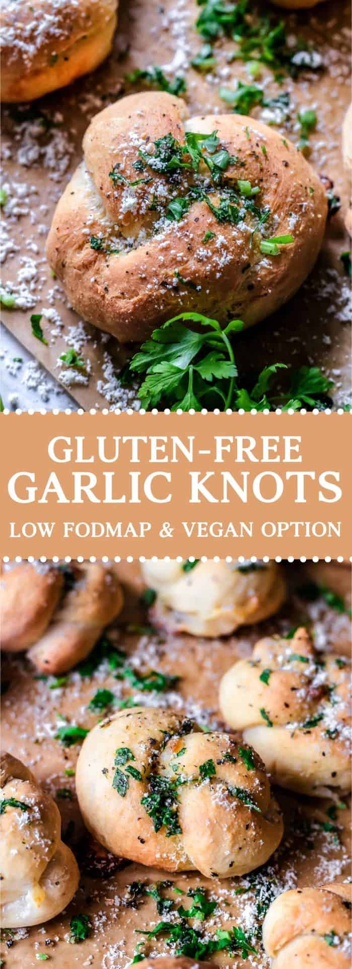 These Gluten-Free Garlic Knots are extra soft, fluffy, super flavourful, buttery, low FODMAP and with an option to make them vegan!