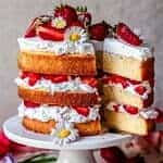 Gluten-Free Strawberry and Cream Cake