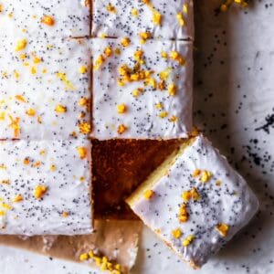 Sliced Gluten-free lemon poppyseed cake