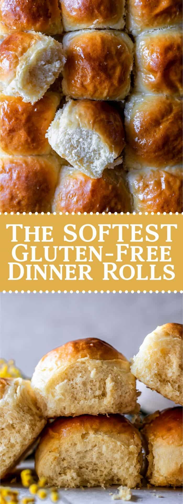 These Gluten-Free Dinner Rolls are tender, buttery, fluffy, flaky on the top and extra soft in the center!