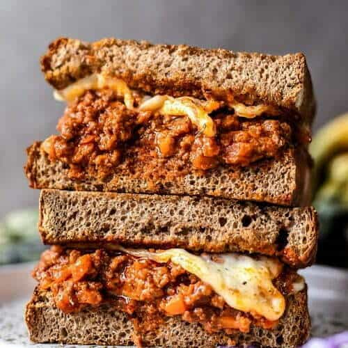 Bolognese Grilled Cheese Sandwich