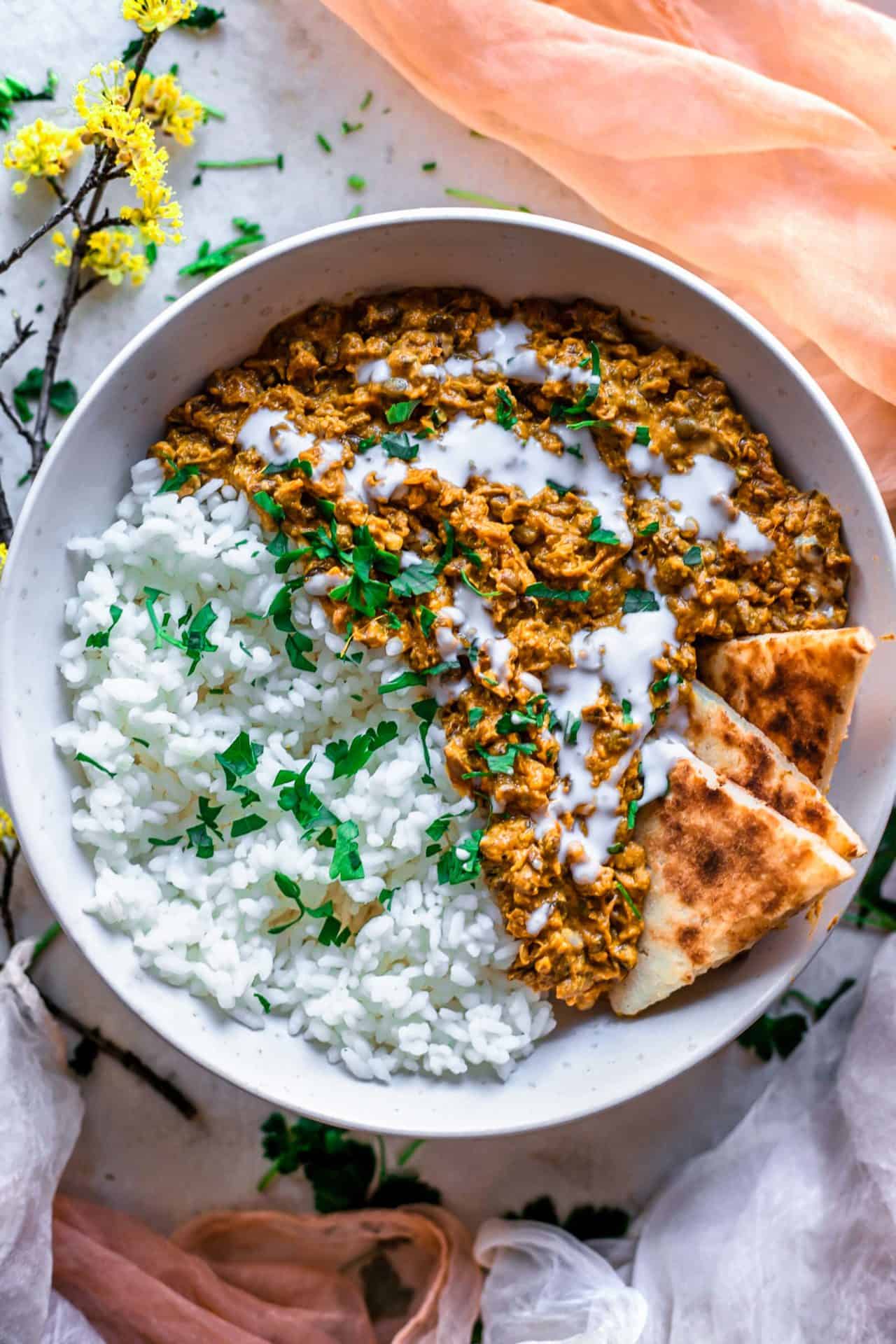 This Low FODMAP Vegan Lentil Curry is super creamy, hearty, bursting with flavour, comforting, and incredibly delicious!