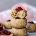 No-Bake Peanut Butter and Jelly Thumbprint Cookies
