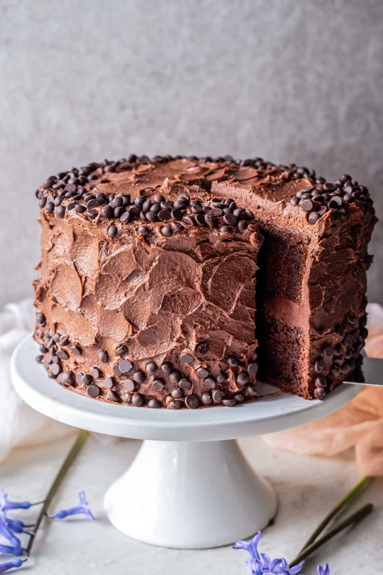 This is the ultimate gluten-free chocolate cake. It is rich, chocolaty, flavorful, perfectly sweetened and just a dream come true for all the chocoholics out there.
