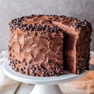 sliced gluten-free chocolate cake