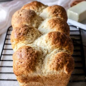 a loaf of gluten-free brioche bread