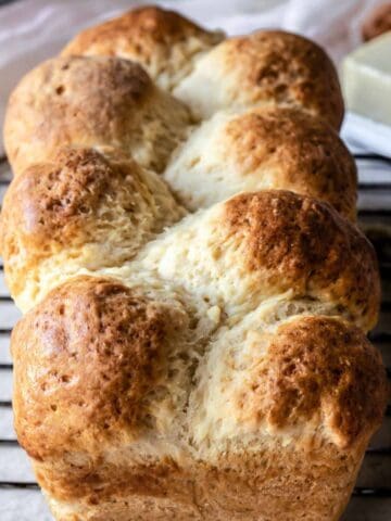 a loaf of gluten-free brioche bread