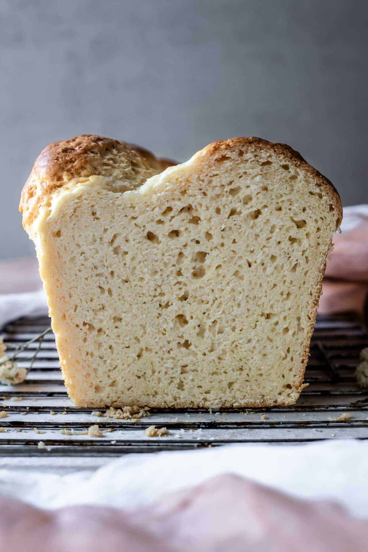 Gluten-free brioche bread crumb.