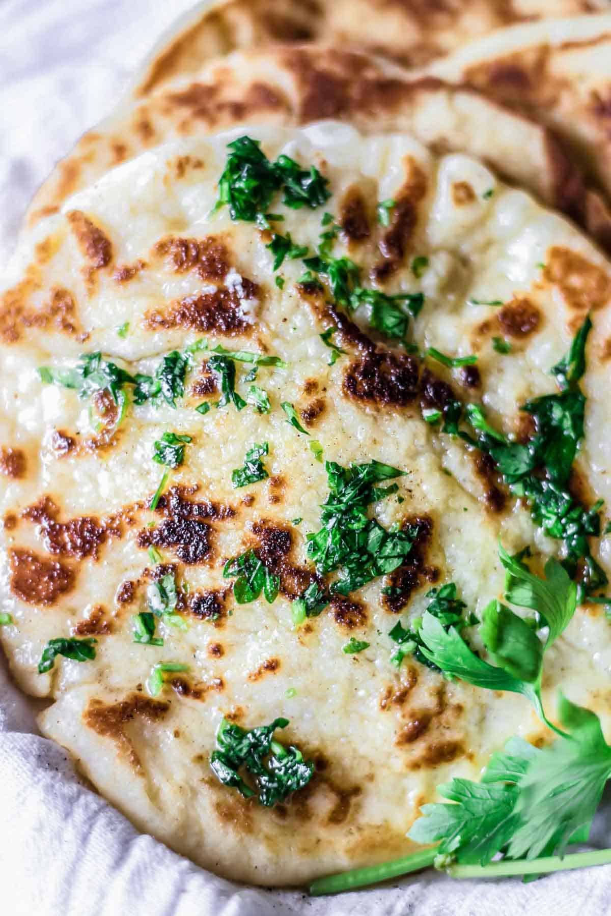 Naan Bread from up close.