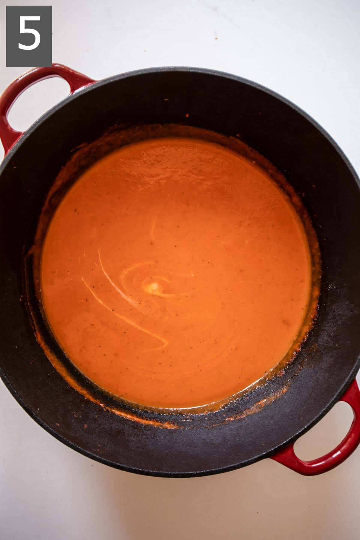 Blended tomato soup
