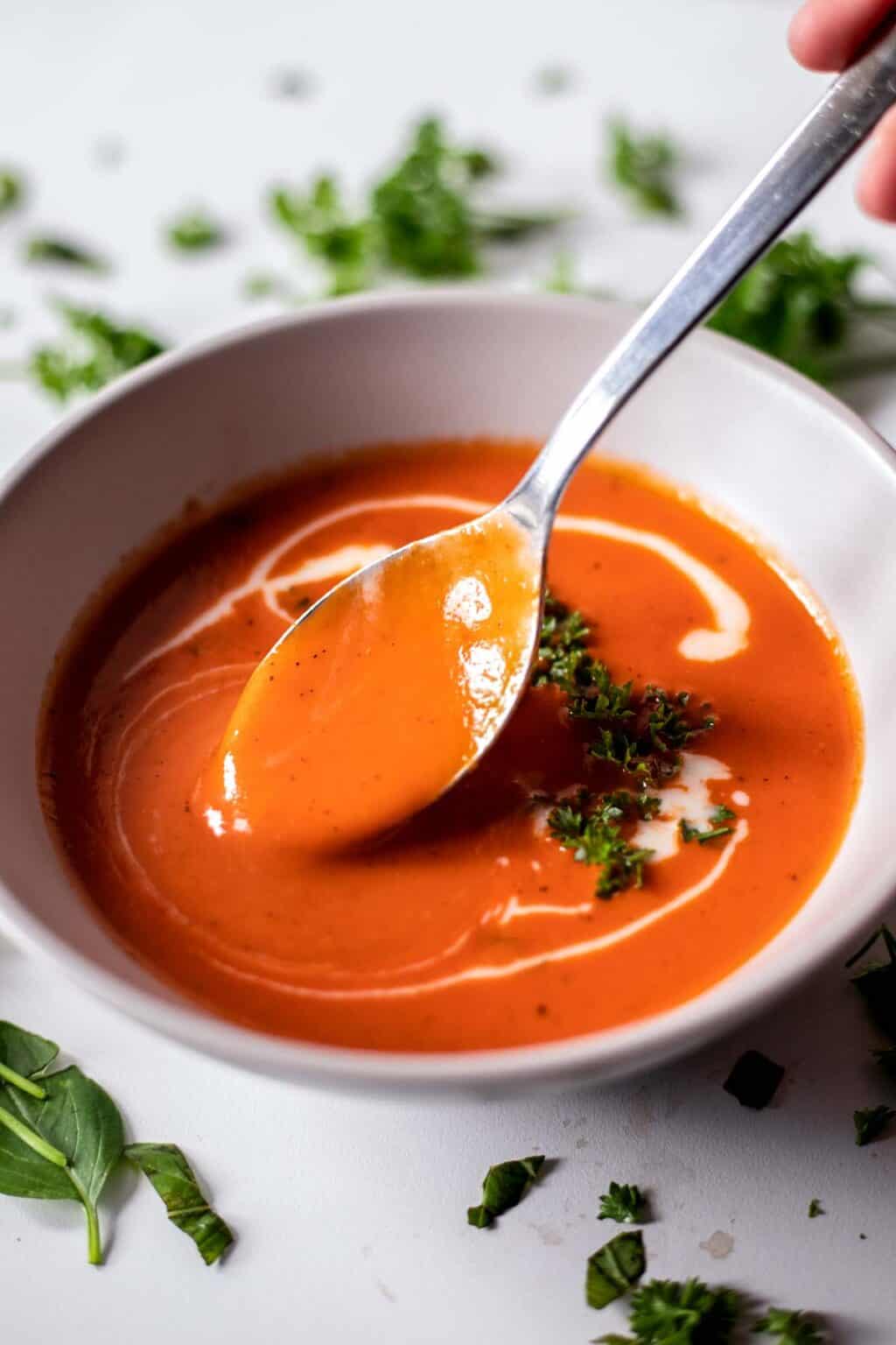 GlutenFree Tomato Soup (DairyFree Option)