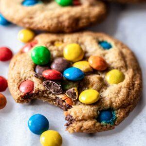 gluten-free m&m cookie bite