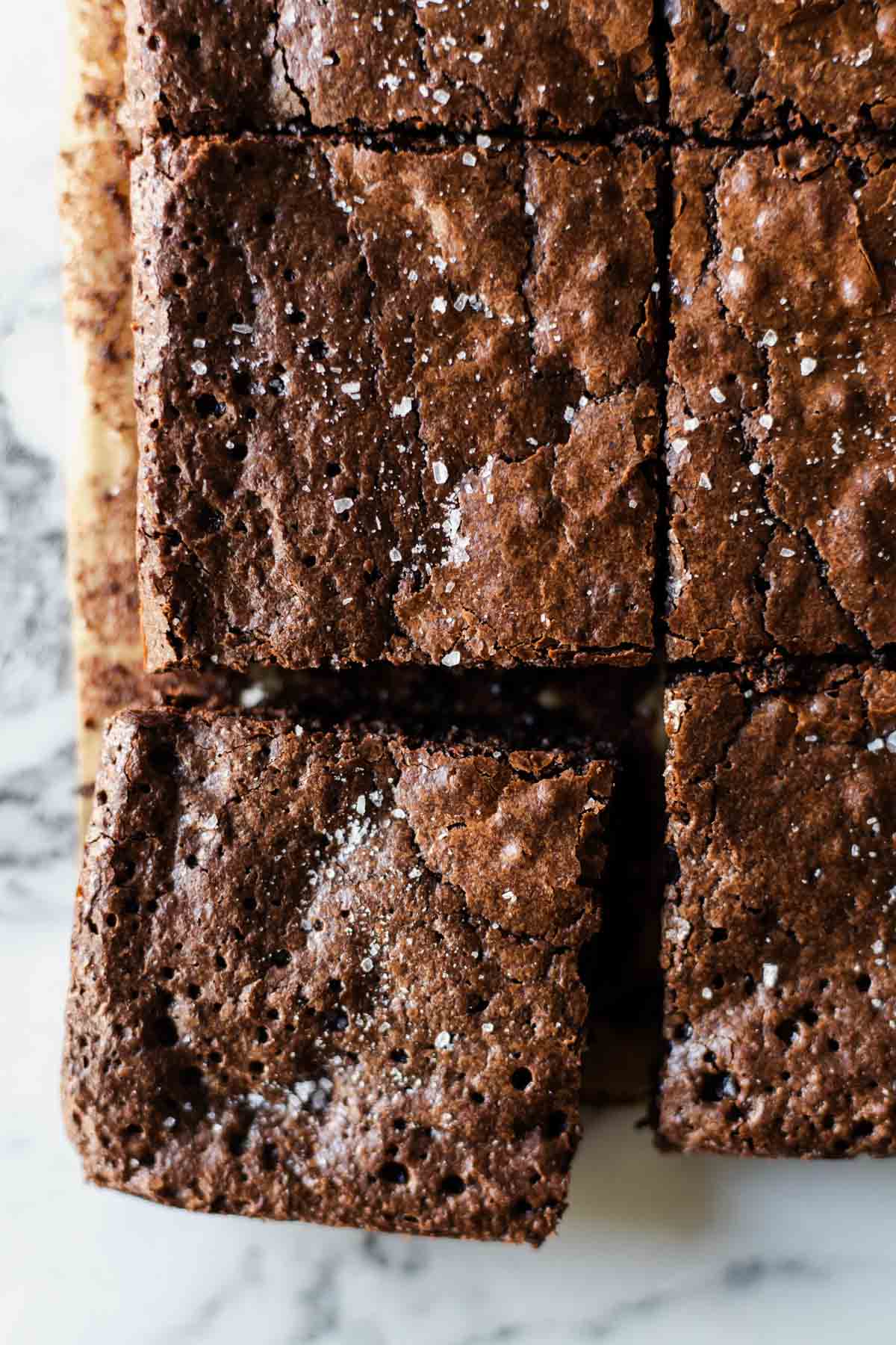 A slice of dairy-free brownies