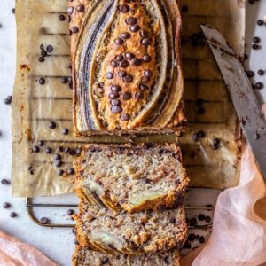 Sliced low FODMAP banana bread