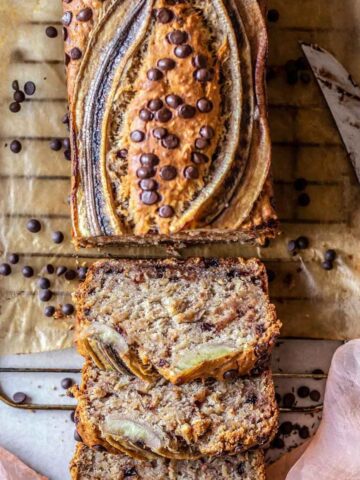 Sliced low FODMAP banana bread