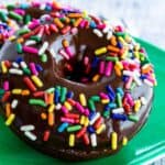 Chocolate donuts with sprinkles