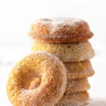 Stacked cinnamon sugar donuts